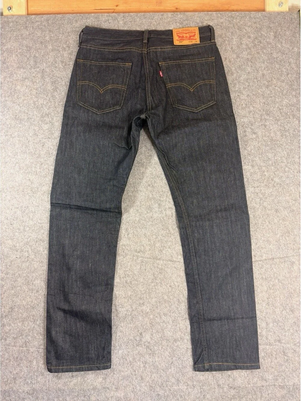 Levi's 502 Jeans 33x30 Tapered Leg Darker Blue Denim Men's